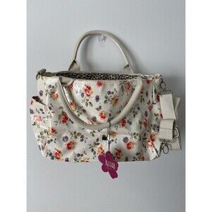 Esbag Collections White With Floral Pattern. 16’’w - 91/2’’ L